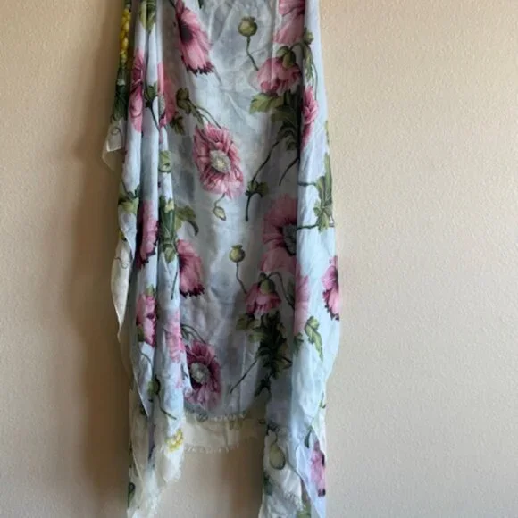 oscar de la renta | poppies & grapes modal cashmere scarf - Picture 5 of 9